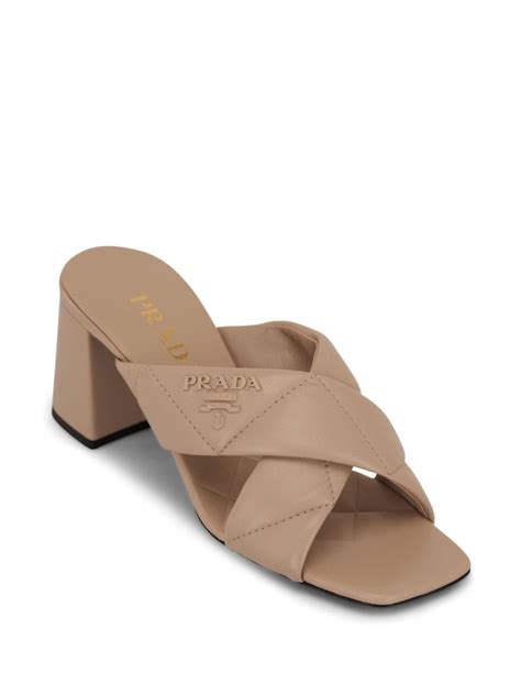 prada quilted leather mules|Prada slippers and mules.